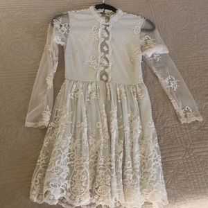 Forever 21 sheer white lace dress